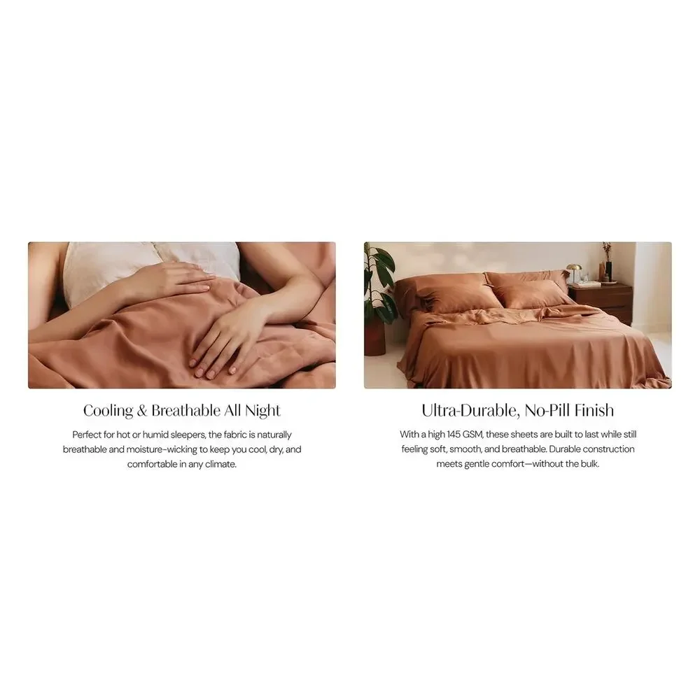 NWT DOZ Sijo Bamboo Flat Sheet, 1 Top Sheet Only Dune, Twin/Twin XL